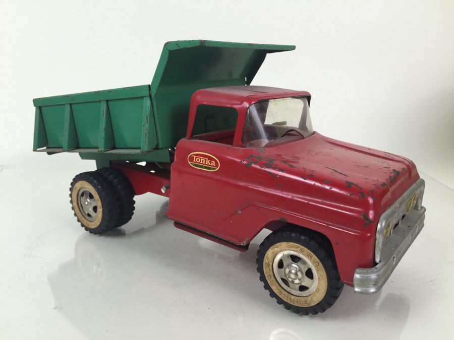 Vintage Tonka Toys Red And Green Dump Truck