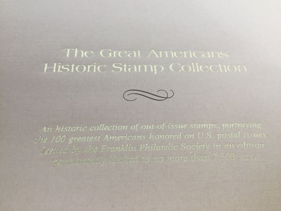Mint Stamp Collection In Binder 'The Great Americans Historic Stamp Collection' Franklin Philatelic Society Limited Edition [Photo 6]