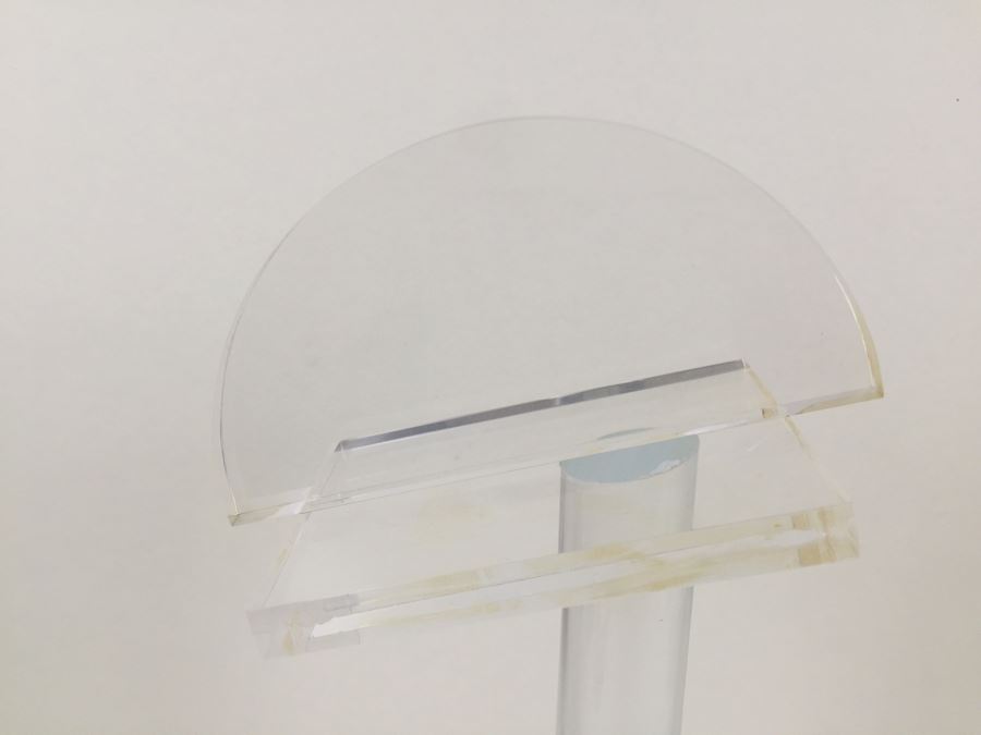 Stunning Capo Di Monte Porcelain Renaissance-Style Helmet With Lucite Display Stand Relief Molding With Scenes Of Griffins Estimate $1,200 [Photo 6]