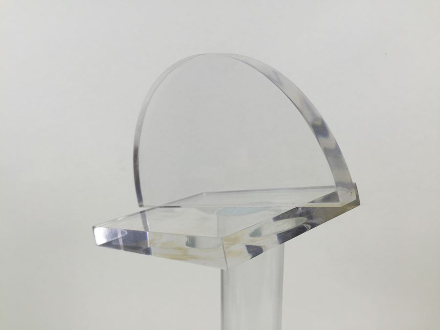 Stunning Capo Di Monte Porcelain Renaissance-Style Helmet With Lucite Display Stand Relief Molding With Scenes Of Griffins Estimate $1,200 [Photo 7]