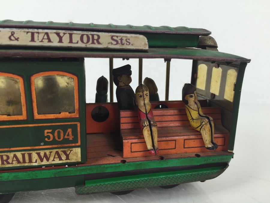Vintage San Francisco Powell & Mason St Working Tin Friction Trolley Car Japan [Photo 10]