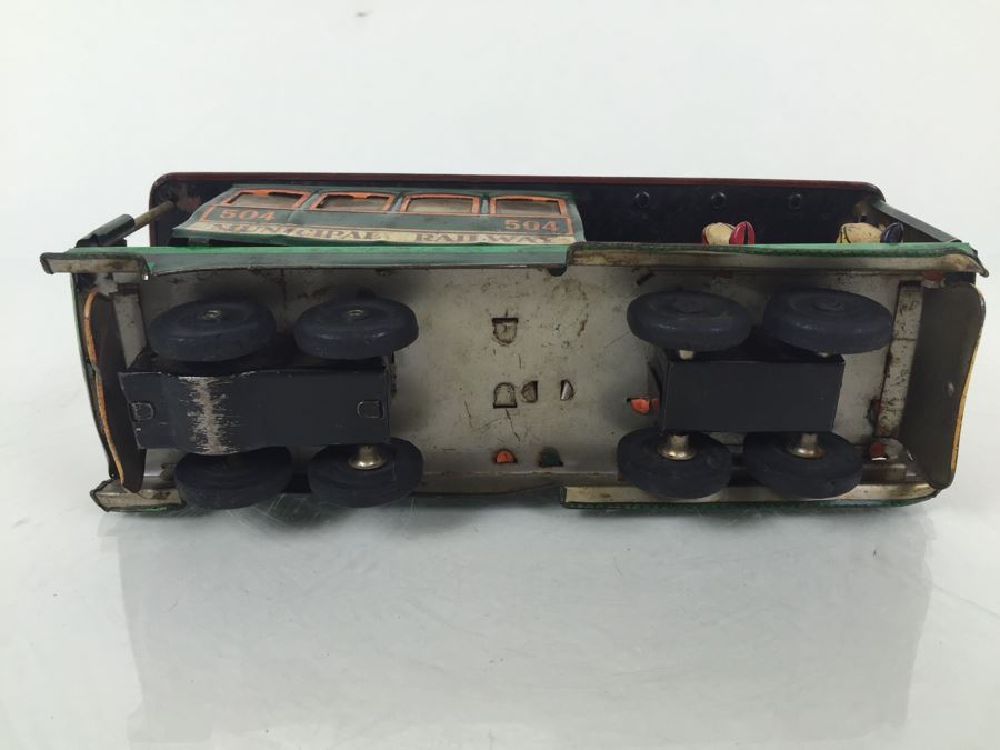 Vintage San Francisco Powell & Mason St Working Tin Friction Trolley Car Japan [Photo 14]