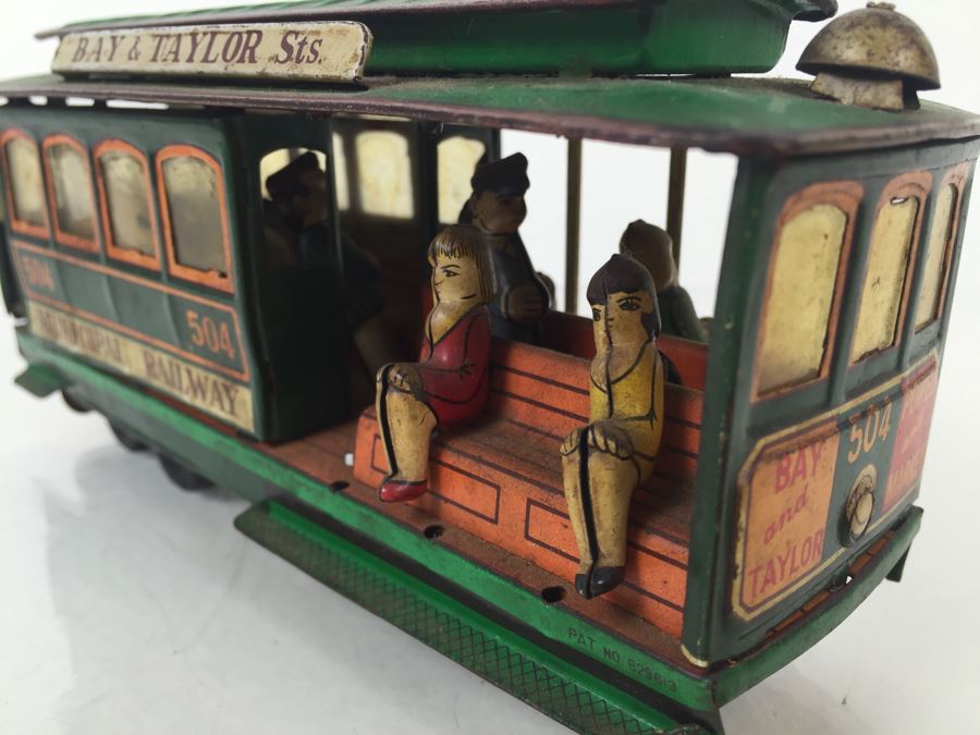 Vintage San Francisco Powell & Mason St Working Tin Friction Trolley Car Japan [Photo 11]