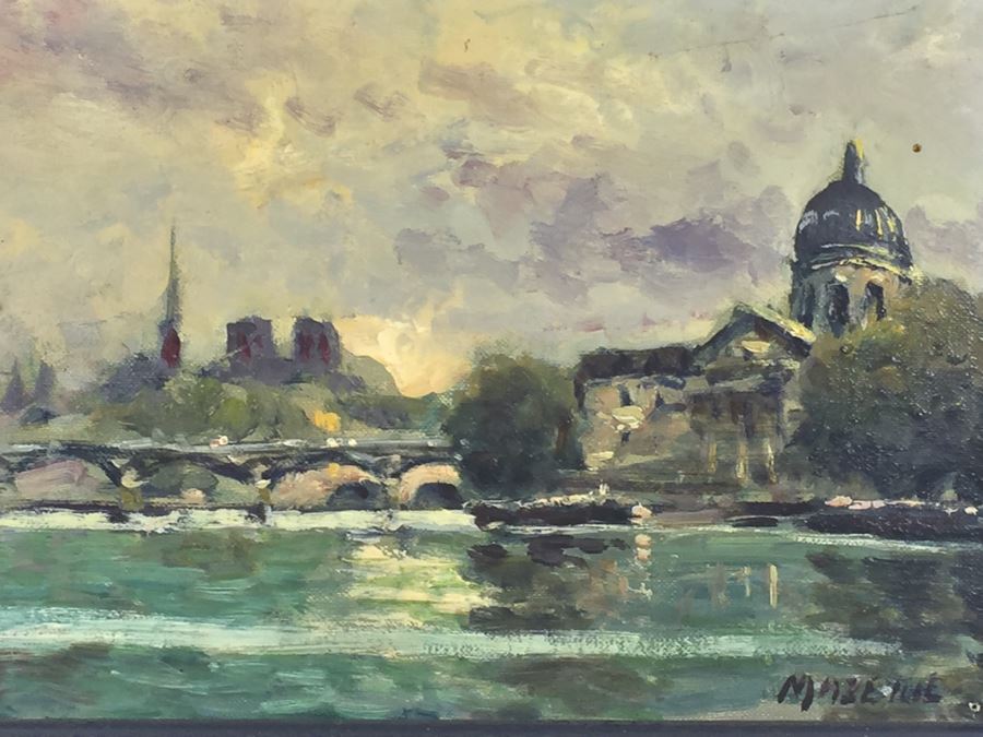 Original Oil Painting Of Landscape Signed Lower Right By Mazeilie [Photo 12]