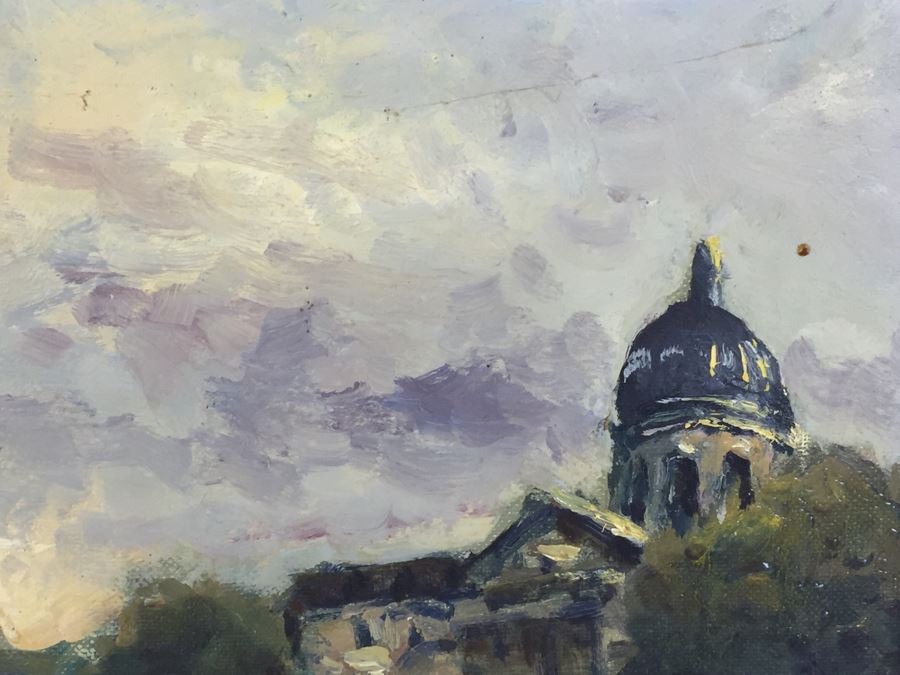 Original Oil Painting Of Landscape Signed Lower Right By Mazeilie [Photo 9]