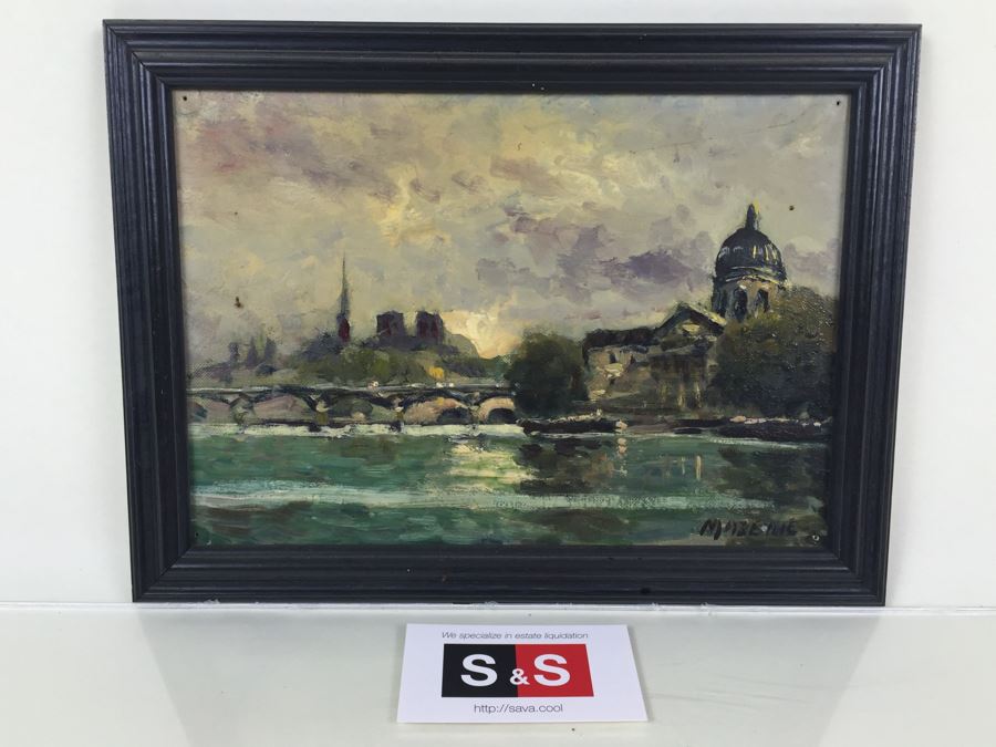 Original Oil Painting Of Landscape Signed Lower Right By Mazeilie [Photo 4]