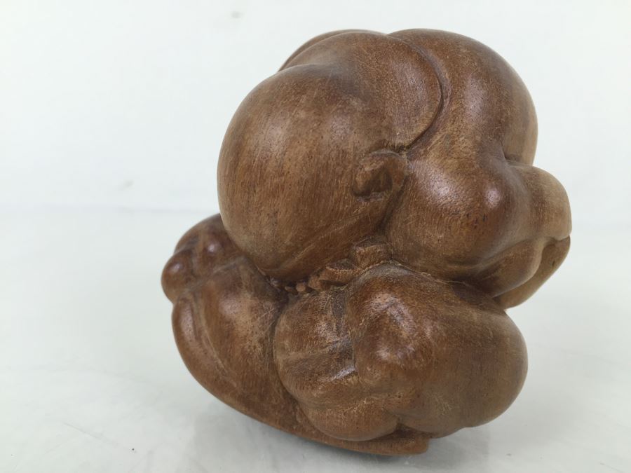 Carved Wood Figure Of Man Hiding His Head [Photo 5]