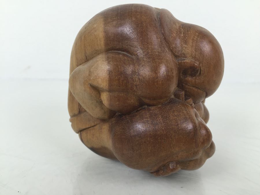 Carved Wood Figure Of Man Hiding His Head [Photo 8]