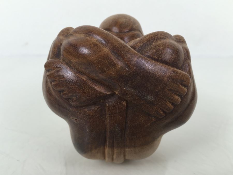 Carved Wood Figure Of Man Hiding His Head [Photo 10]
