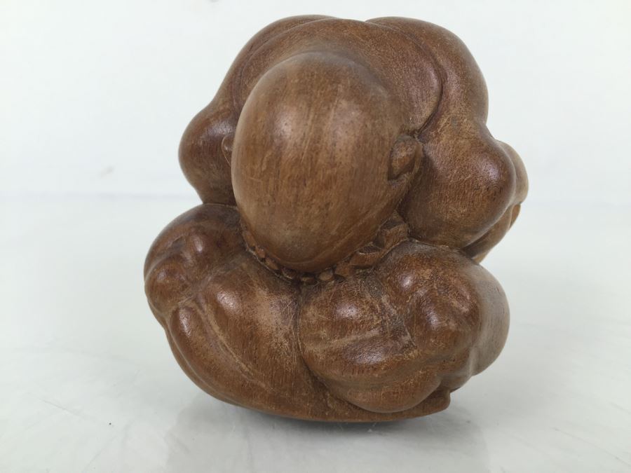 Carved Wood Figure Of Man Hiding His Head [Photo 4]