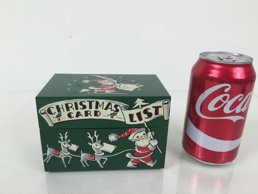 Vintage Christmas Card List Box With Checklist Forms Inside [Photo 4]