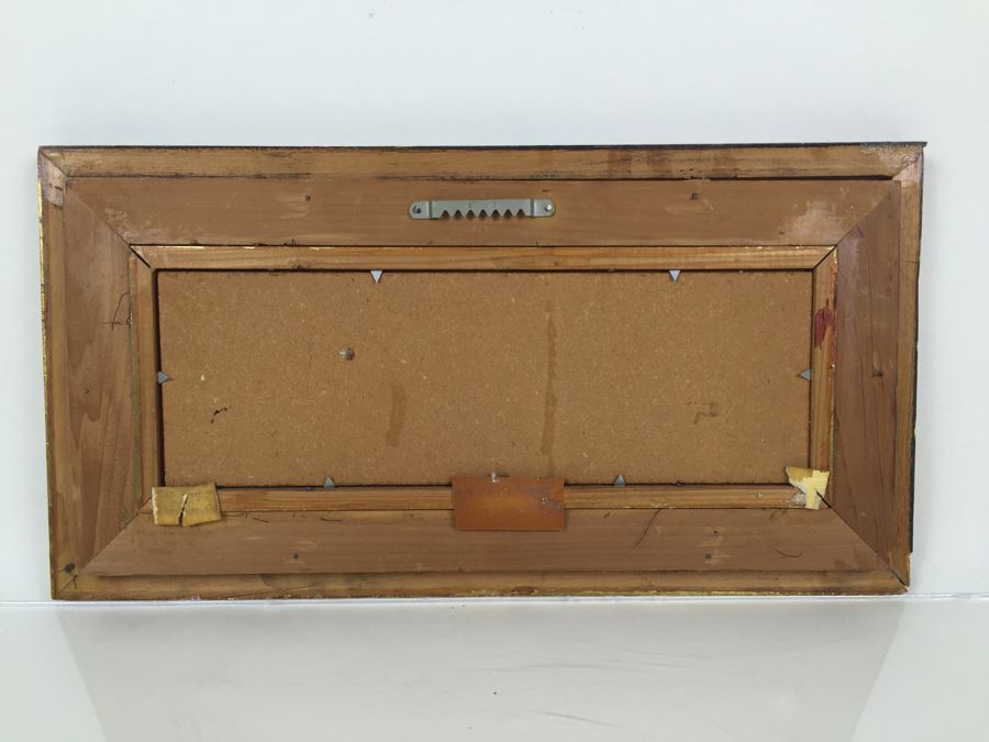 Framed Original Oil Painting Of Coastal Ocean Scene Signed Lower Right By Beebe Hopper Needs Cleaning [Photo 11]