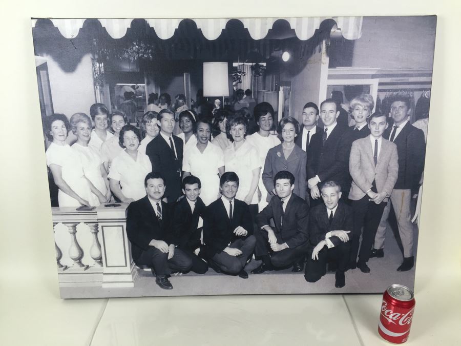 Mid-Century Canvas Photo Showing Staff Of Beauty Salons In San Francisco