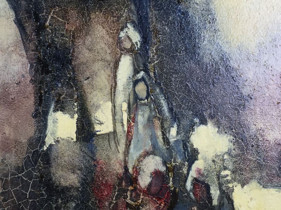 Original Abstract Oil Painting Titled 'Eternal Journey' Signed Lower Right By June Woolsey Paid $7,500 In 1978 [Photo 9]