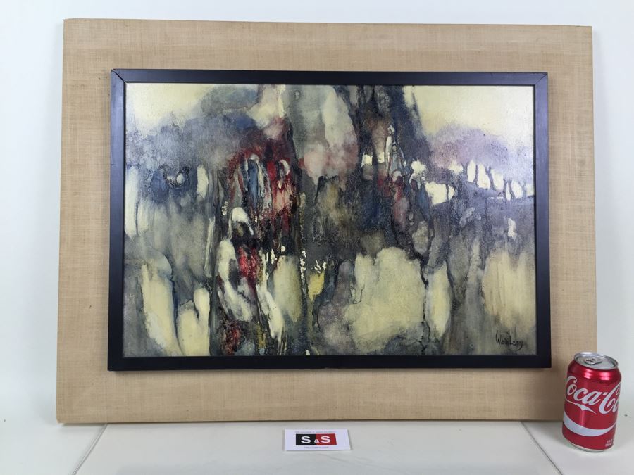Original Abstract Oil Painting Titled 'Eternal Journey' Signed Lower Right By June Woolsey Paid $7,500 In 1978 [Photo 1]