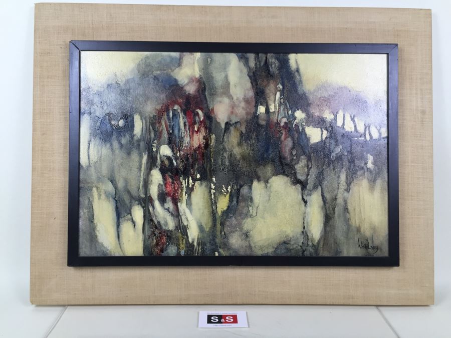 Original Abstract Oil Painting Titled 'Eternal Journey' Signed Lower Right By June Woolsey Paid $7,500 In 1978 [Photo 4]