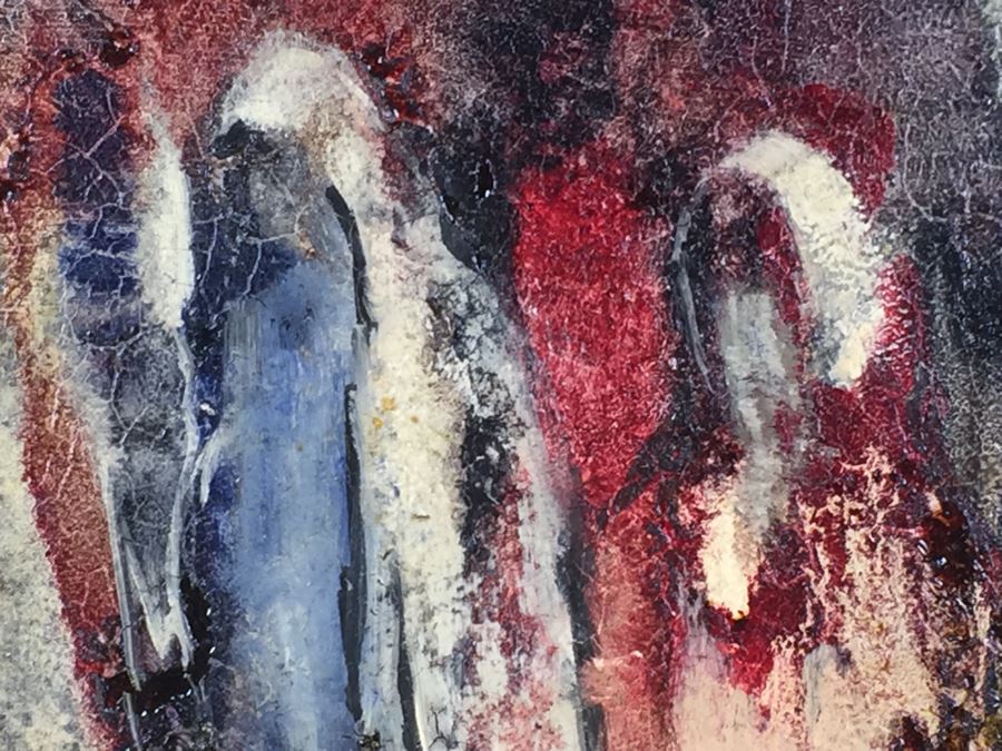 Original Abstract Oil Painting Titled 'Eternal Journey' Signed Lower Right By June Woolsey Paid $7,500 In 1978 [Photo 7]