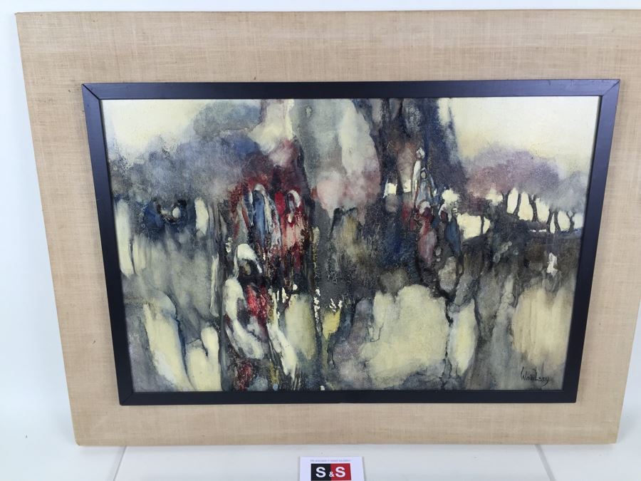 Original Abstract Oil Painting Titled 'Eternal Journey' Signed Lower Right By June Woolsey Paid $7,500 In 1978 [Photo 13]