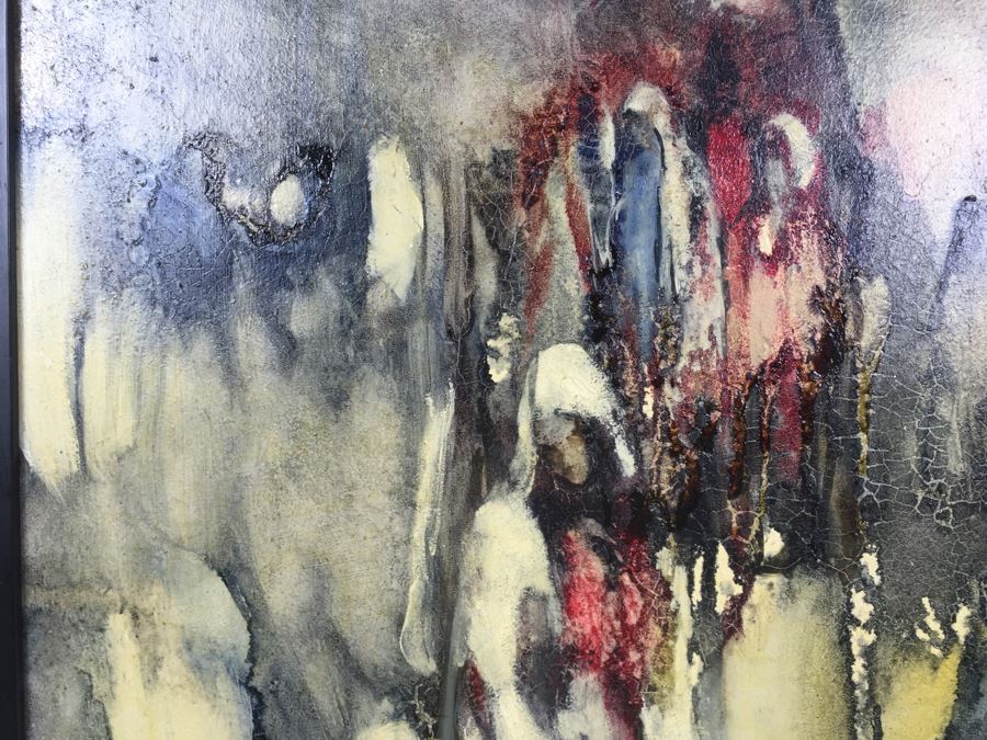 Original Abstract Oil Painting Titled 'Eternal Journey' Signed Lower Right By June Woolsey Paid $7,500 In 1978 [Photo 6]