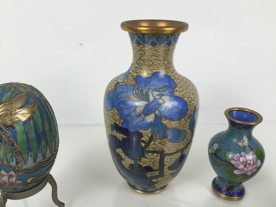 Cloisonne Vase, Egg And Dish Collection [Photo 2]
