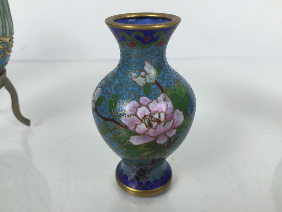 Cloisonne Vase, Egg And Dish Collection [Photo 12]