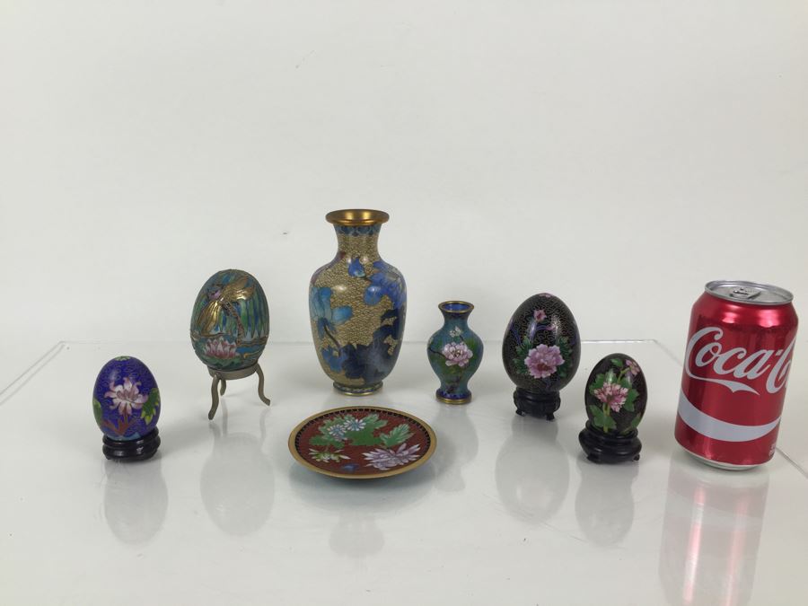 Cloisonne Vase, Egg And Dish Collection [Photo 4]