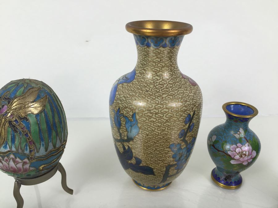 Cloisonne Vase, Egg And Dish Collection [Photo 6]