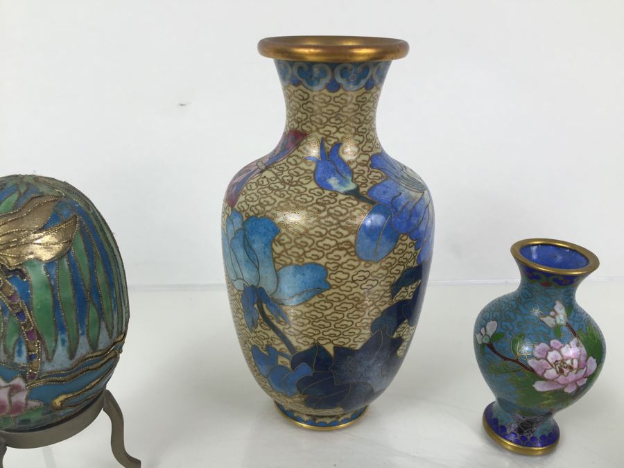 Cloisonne Vase, Egg And Dish Collection [Photo 5]