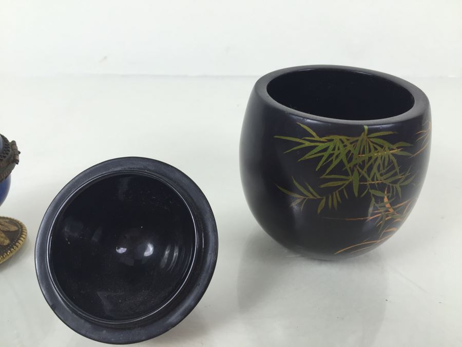 Vintage Evans Egg And Hand Painted Lacquer Egg [Photo 3]