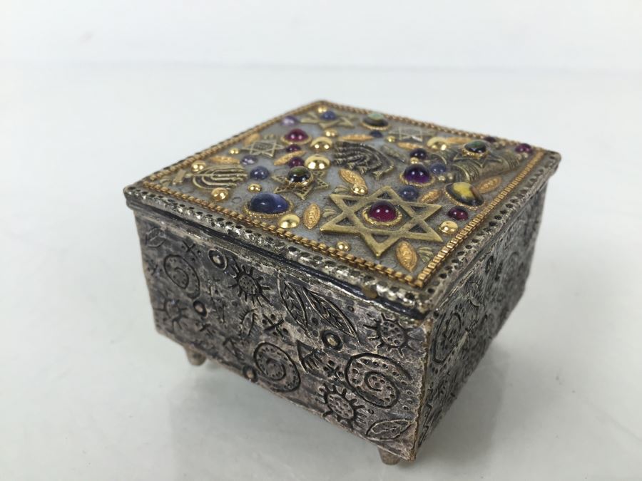 Michal Golan Abalone, Amethyst, Garnet Decorative Box [Photo 7]