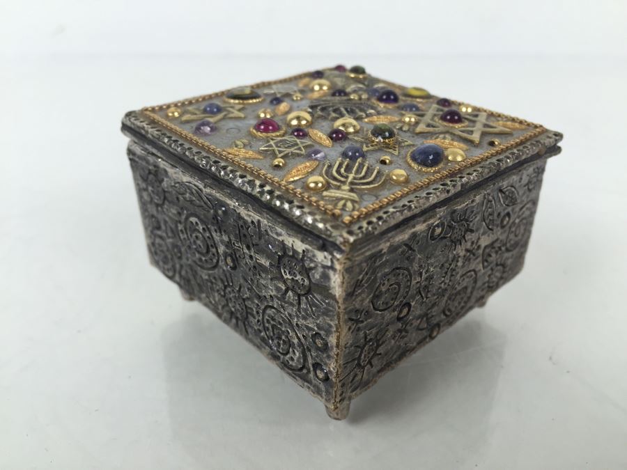 Michal Golan Abalone, Amethyst, Garnet Decorative Box [Photo 6]