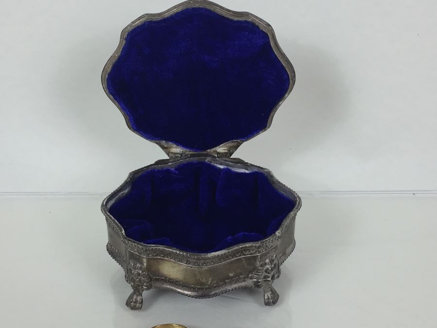 Various Costume Jewelry Including Rings, Cufflinks, Jewelry Box, Gold Tone Pill Box And More [Photo 12]