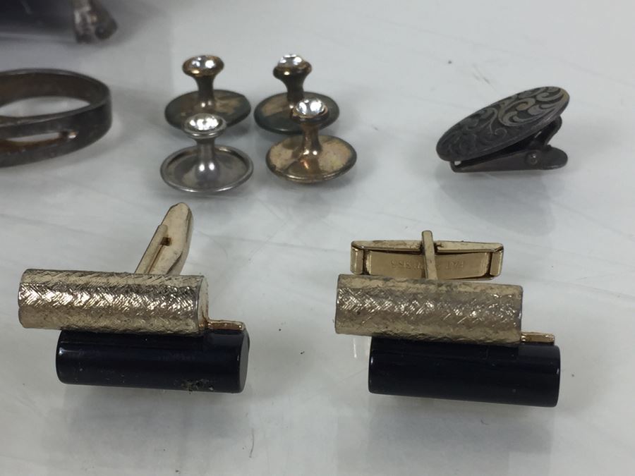 Various Costume Jewelry Including Rings, Cufflinks, Jewelry Box, Gold Tone Pill Box And More [Photo 10]