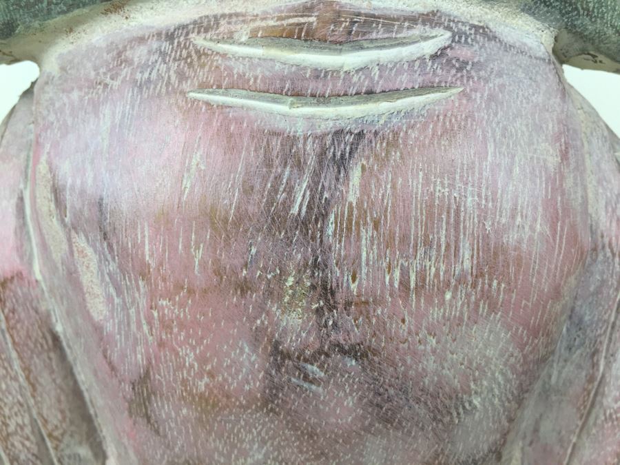 Huge Hand Carved Wooden Chinese Man Carrying Buckets Of Turtles [Photo 10]