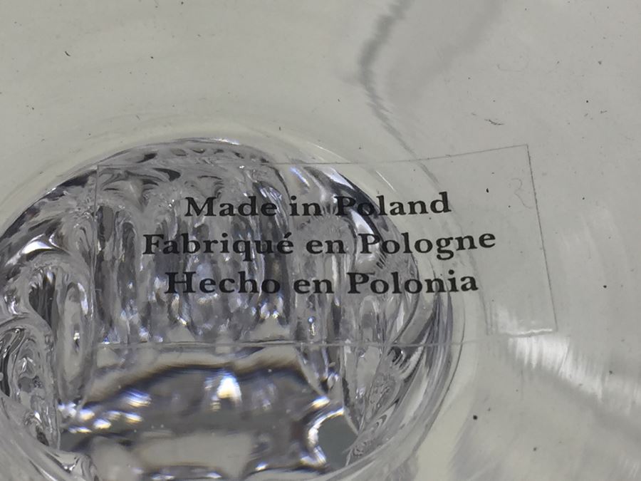 Pair Of Very Tall Footed Glass Vessels With Lids Made In Poland [Photo 3]