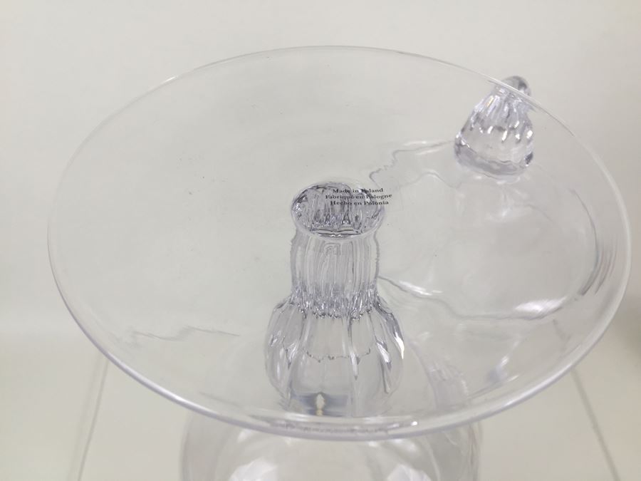 Pair Of Very Tall Footed Glass Vessels With Lids Made In Poland [Photo 11]