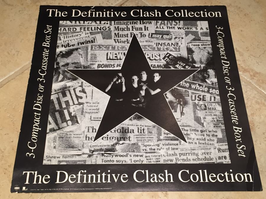 Record Store Promo Poster Clash On Broadway 1991 Sony Music Double Sided [Photo 2]