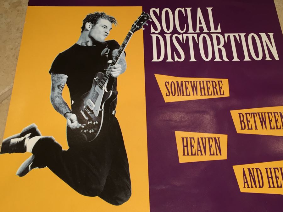 Record Store Promo Poster Social Distortion Somewhere Between Heaven And Hell 1993 Epic Records Double Sided [Photo 4]