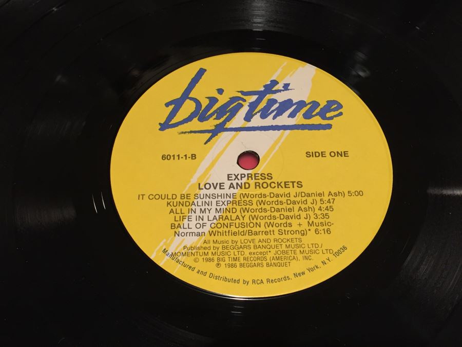 Love And Rockets ‎- Express - Big Time ‎- 6011-1-B Vinyl Record [Photo 6]