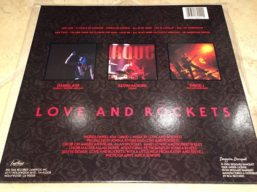 Love And Rockets ‎- Express - Big Time ‎- 6011-1-B Vinyl Record [Photo 2]