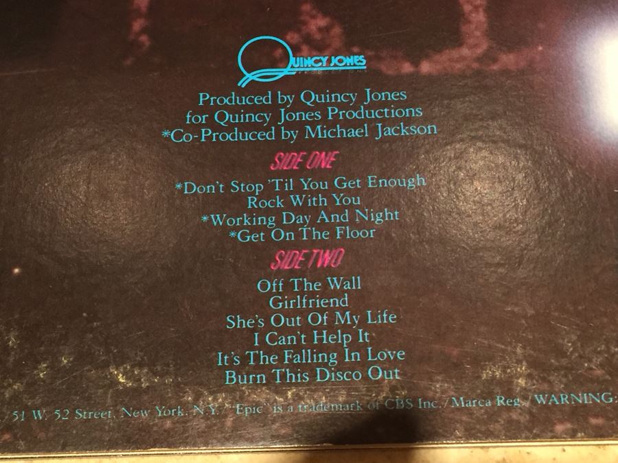 Michael Jackson ‎- Off The Wall - Epic ‎- FE 35745 Gatefold Vinyl Record [Photo 6]