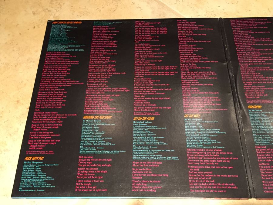 Michael Jackson ‎- Off The Wall - Epic ‎- FE 35745 Gatefold Vinyl Record [Photo 4]