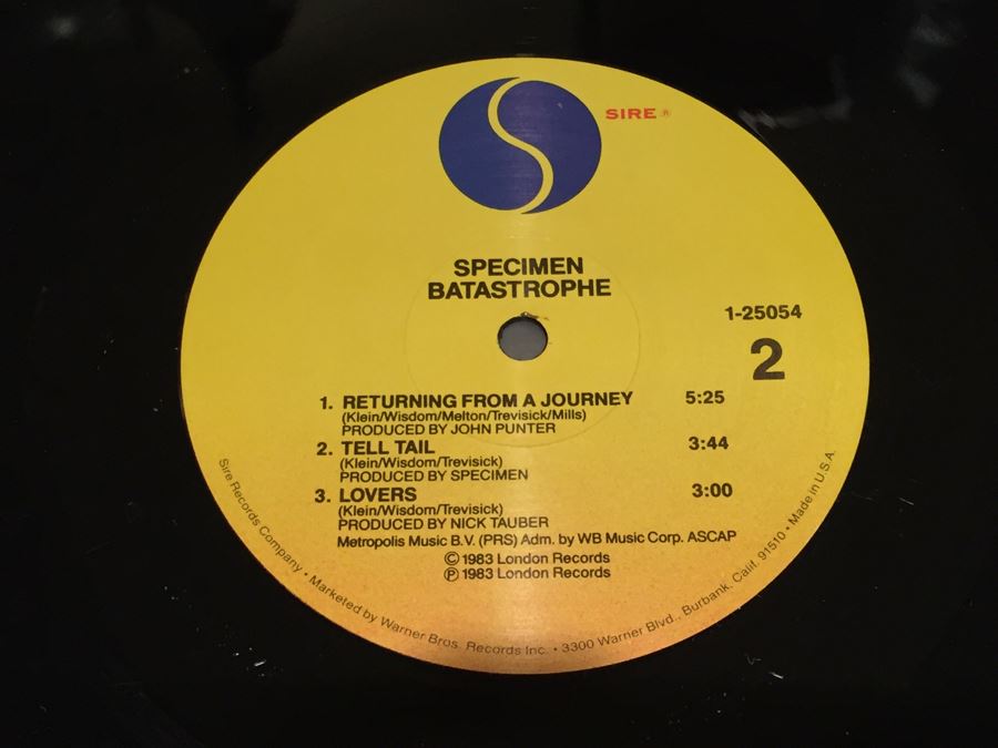 Specimen ‎- Batastrophe - Sire ‎- 1-25054 Vinyl Record [Photo 9]