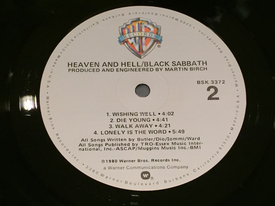 Black Sabbath ‎- Heaven And Hell - Warner Bros. Records ‎- BSK 3372 Vinyl Record [Photo 7]