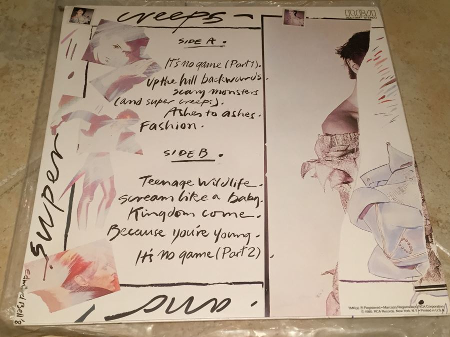 David Bowie ‎- Scary Monsters - RCA Victor ‎- AQL1-3647 Vinyl Record [Photo 2]