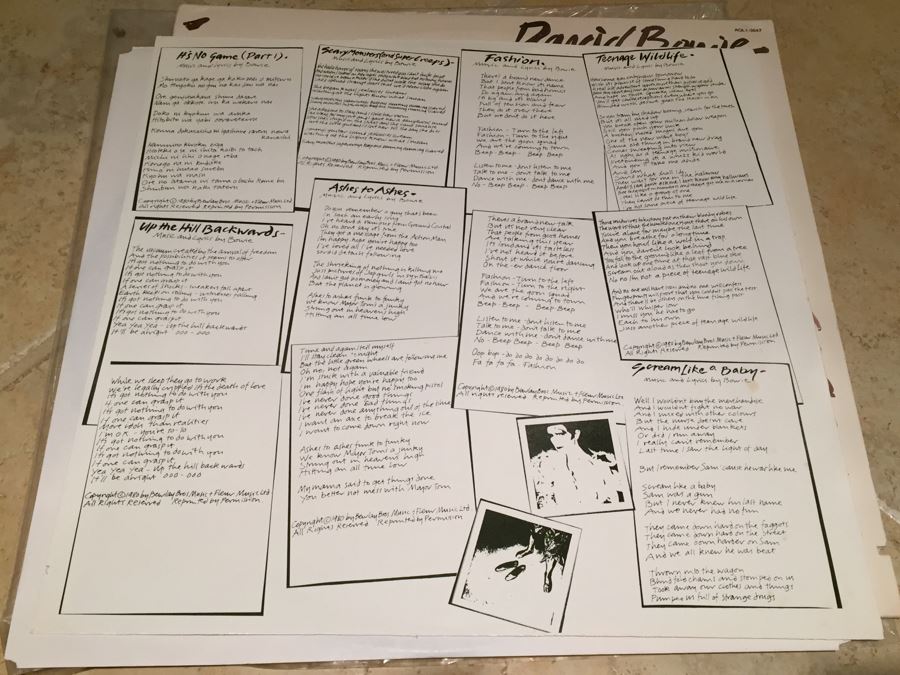 David Bowie ‎- Scary Monsters - RCA Victor ‎- AQL1-3647 Vinyl Record [Photo 4]