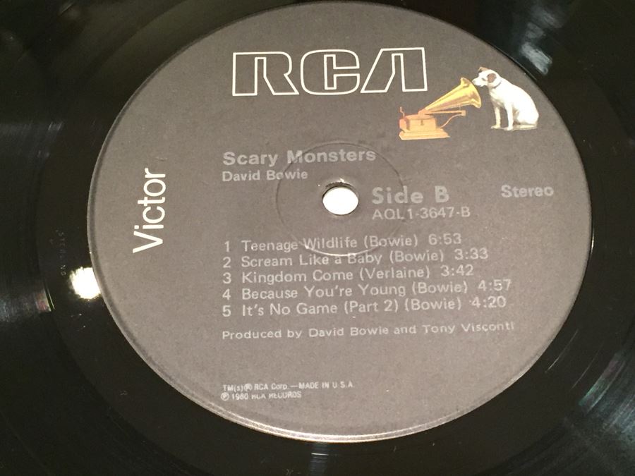 David Bowie ‎- Scary Monsters - RCA Victor ‎- AQL1-3647 Vinyl Record [Photo 8]