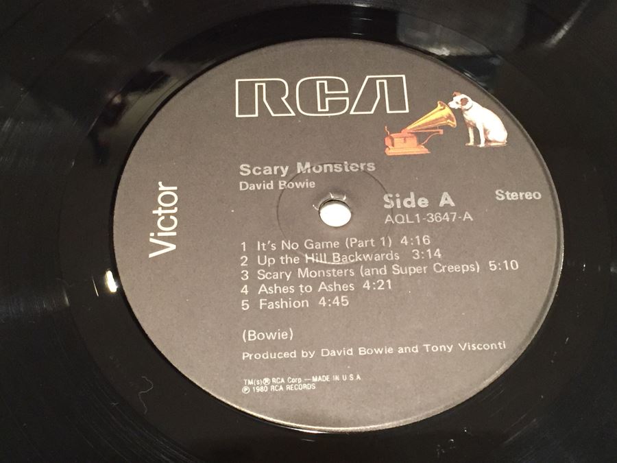 David Bowie ‎- Scary Monsters - RCA Victor ‎- AQL1-3647 Vinyl Record [Photo 6]