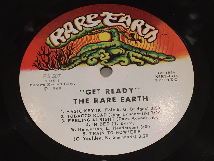 Rare Earth ‎ Get Ready Rare Earth ‎ RS 507 Vinyl Record Die Cut Album Cover