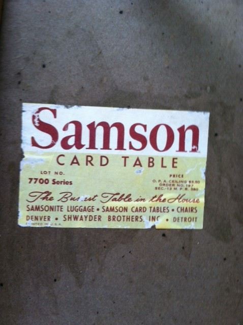 Vintage Folding Card Table - Samson [Photo 3]